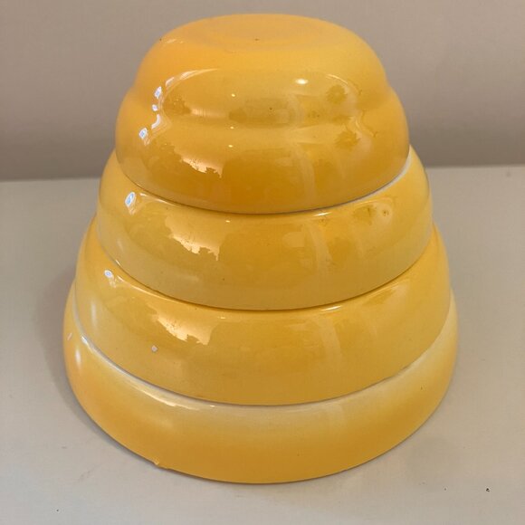 Vintage Bees on Beehive Measuring Cups x 4 Made in Japan 1950's - Picture 5 of 12